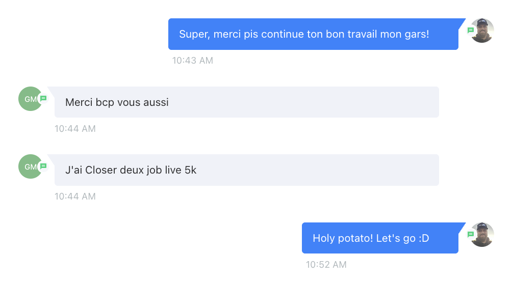 Deux contrats closés en direct : 5 000 $