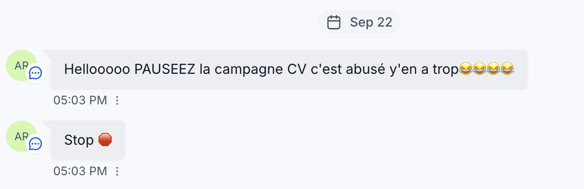 Trop de demandes ? On ralentit la campagne 🤣